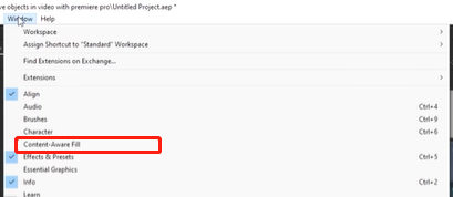 어도비에서 동영상 속의 움직이는 워터마크를 제거하기