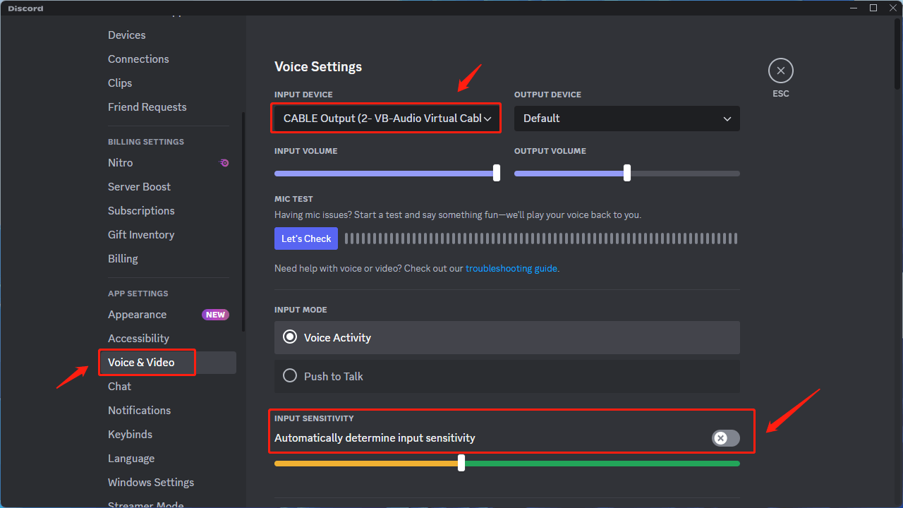 virtual cable 선택하기