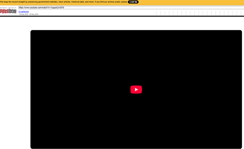 watch deleted youtube videos in wayback machine